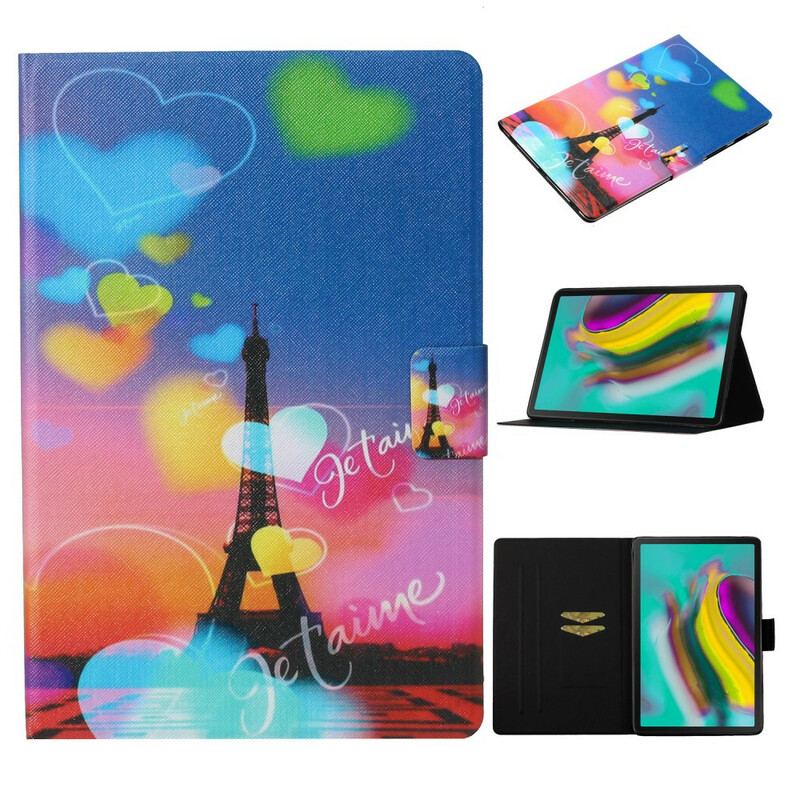 Housse Samsung Galaxy Tab S6 Lite Paris Je t'Aime