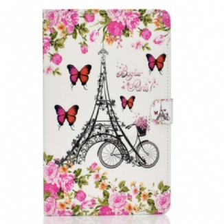 Housse Samsung Galaxy Tab S6 Lite Tour Eiffel Vélo