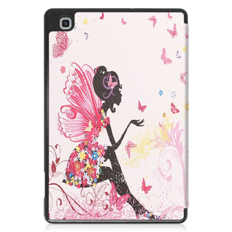 Smart Case Samsung Galaxy Tab S6 Lite Porte-Crayon Fée Florale