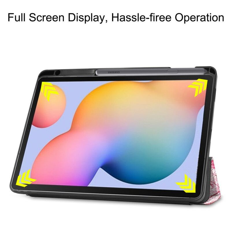 Smart Case Samsung Galaxy Tab S6 Lite Porte-Crayon Fée Florale
