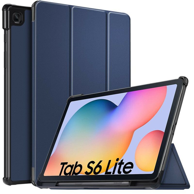 Smart Case Samsung Galaxy Tab S6 Lite Tri Fold Coins Renforcés
