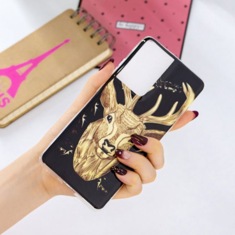 Coque Samsung Galaxy S21 Ultra 5G Cerf Majestueux Fluorescente