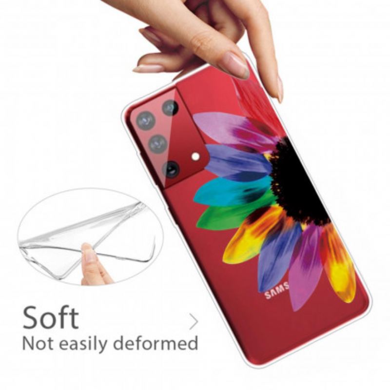 Coque Samsung Galaxy S21 Ultra 5G Fleur Colorée