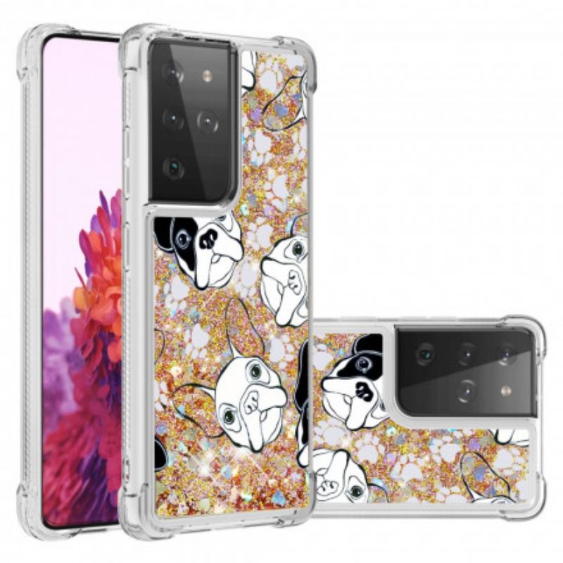 Coque Samsung Galaxy S21 Ultra 5G Mr Chien Paillettes