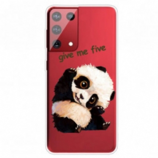 Coque Samsung Galaxy S21 Ultra 5G Panda Give Me Five