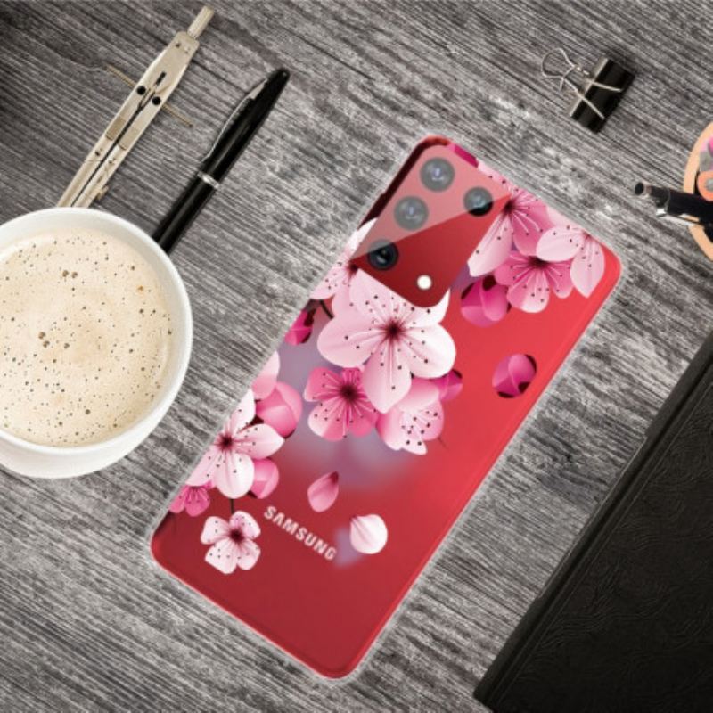 Coque Samsung Galaxy S21 Ultra 5G Petites Fleurs Roses