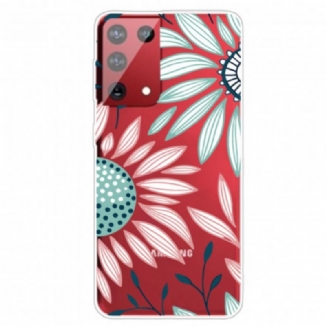 Coque Samsung Galaxy S21 Ultra 5G Transparente Une Fleur