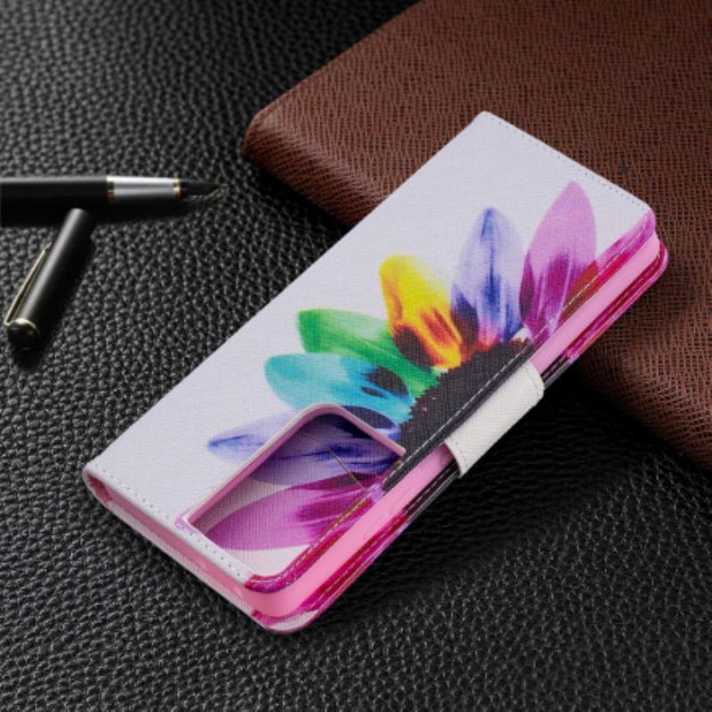 Housse Samsung Galaxy S21 Plus 5G Fleur Aquarelle