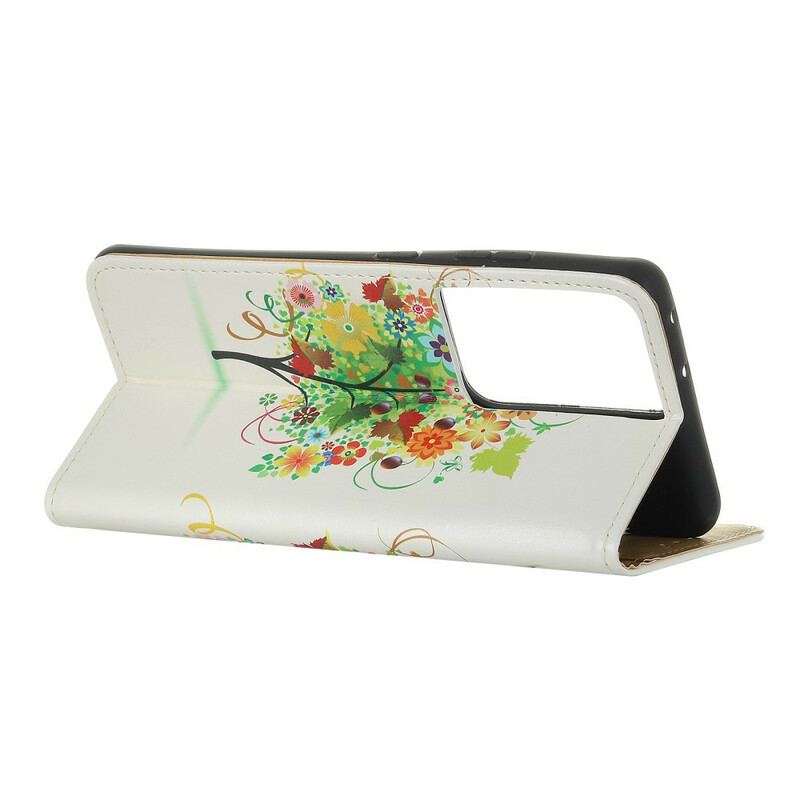 Housse Samsung Galaxy S21 Ultra 5G Arbre Fleuri