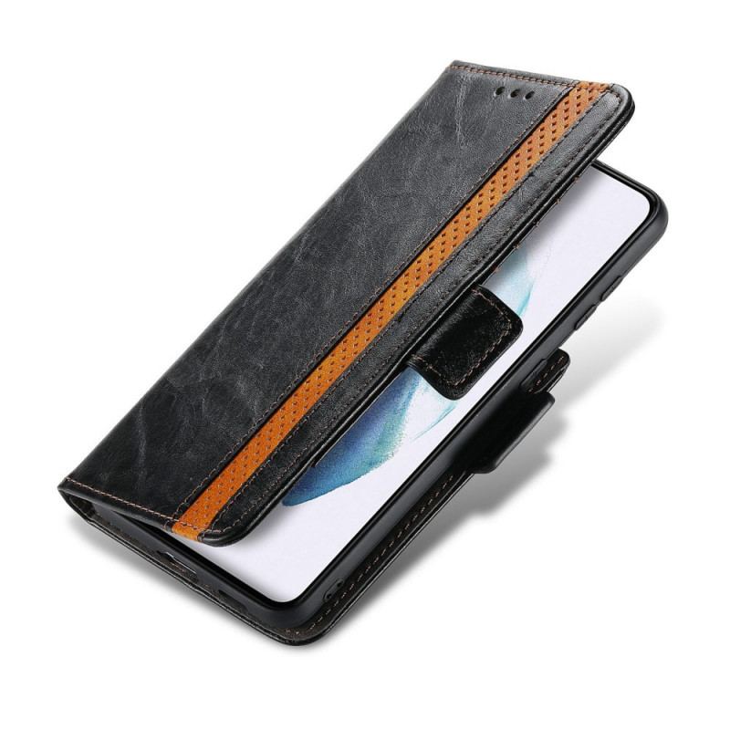 Housse Samsung Galaxy S21 Ultra 5G Bicolore Double Fermoir CaseneO