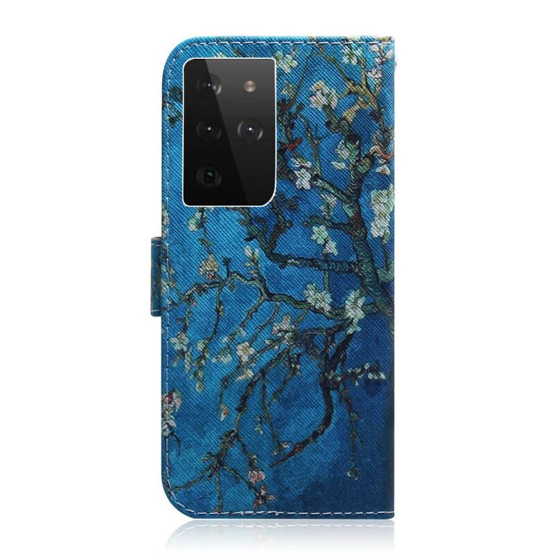 Housse Samsung Galaxy S21 Ultra 5G Branche d'Arbre Fleuri