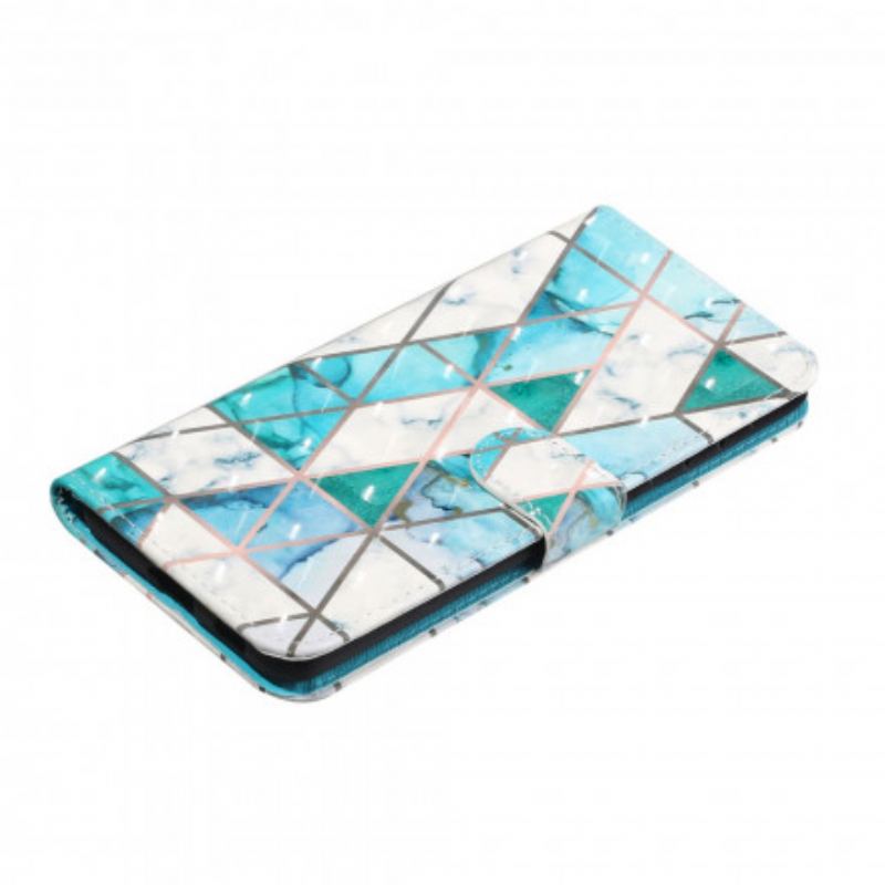 Housse Samsung Galaxy S21 Ultra 5G Marbre Light Spots à Lanière