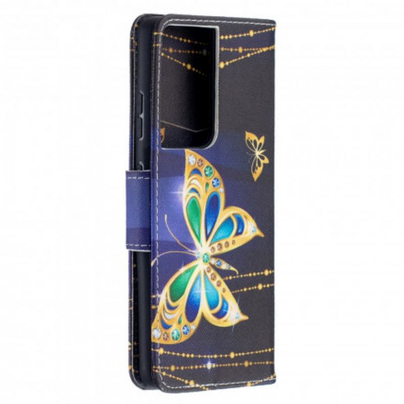 Housse Samsung Galaxy S21 Ultra 5G Papillons Rois
