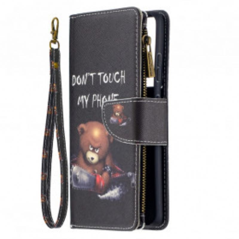 Housse Samsung Galaxy S21 Ultra 5G Poche Zippée Ours