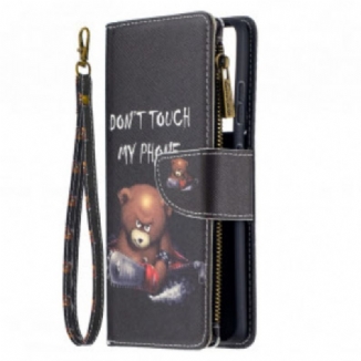 Housse Samsung Galaxy S21 Ultra 5G Poche Zippée Ours