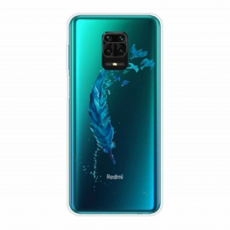 Coque Xiaomi Redmi Note 9S / Redmi Note 9 Pro Belle Plume Bleue