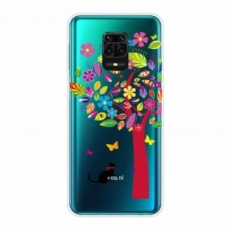Coque Xiaomi Redmi Note 9S / Redmi Note 9 Pro Chat sous l'Arbre Coloré
