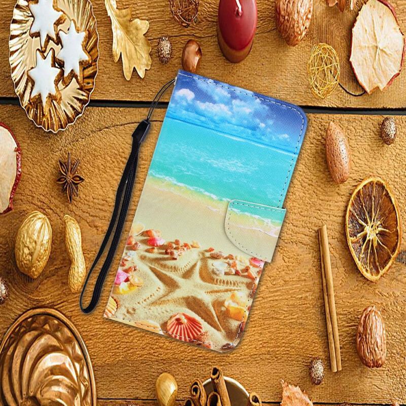 Housse Xiaomi Redmi Note 9 Pro Plage à Lanière
