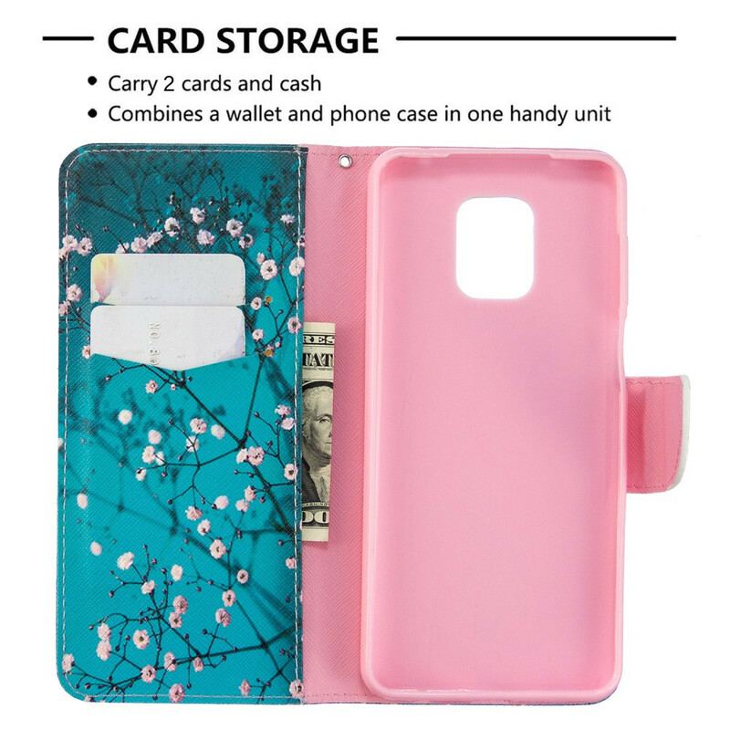 Housse Xiaomi Redmi Note 9S / Redmi Note 9 Pro Arbre Fleuri