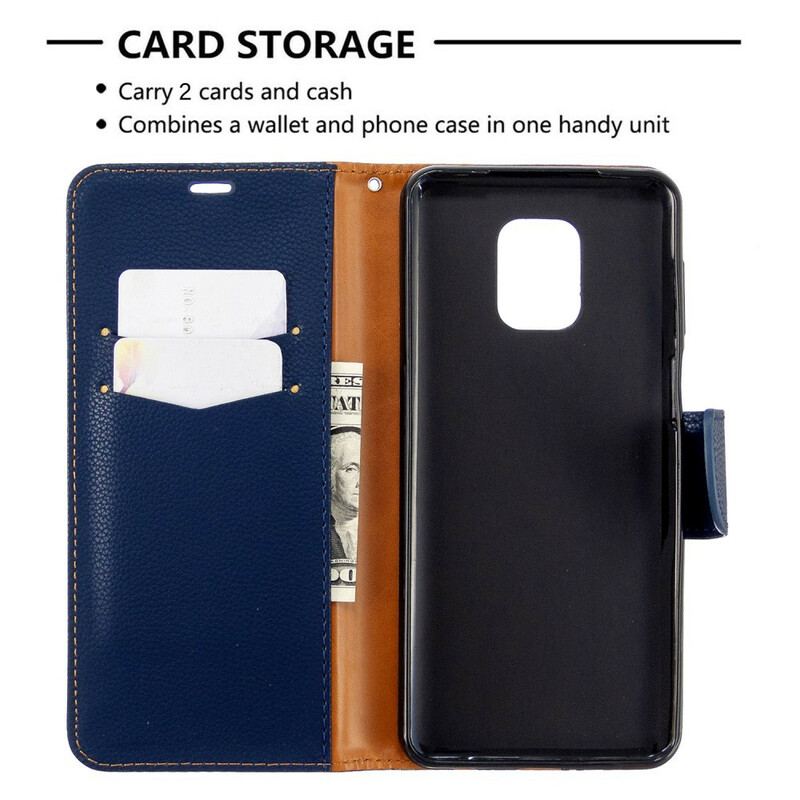 Housse Xiaomi Redmi Note 9S / Note 9 Pro Effet Cuir Litchi
