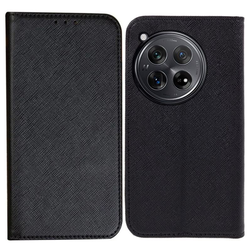 Flip Cover OnePlus 12R 5G Texture Croisée
