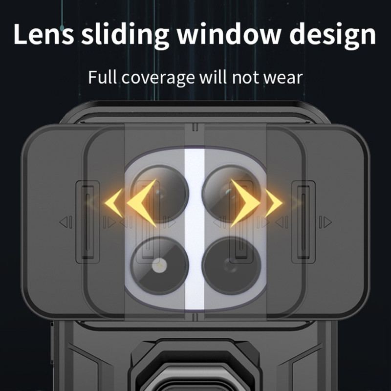 Coque Xiaomi Redmi Note 15 Pro 5G Ring Résistante avec Cache-Objectif