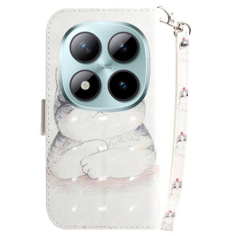 Housse Xiaomi Redmi Note 15 Pro 5G Chat Mignon à Lanière