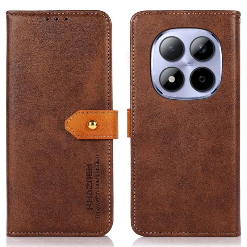 Housse Xiaomi Redmi Note 15 Pro 5G Fermoir Doré KHAZNEH