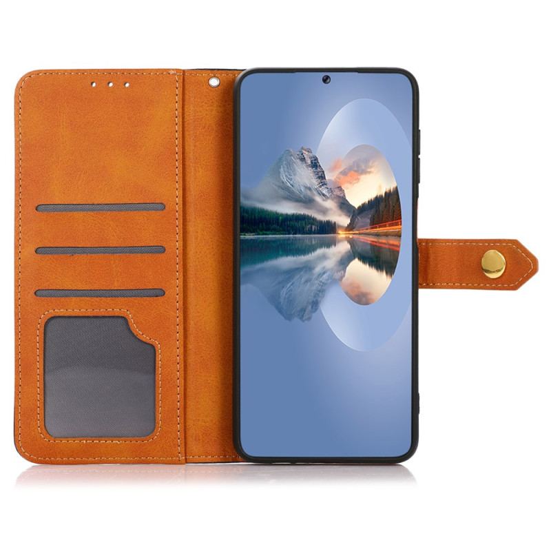 Housse Xiaomi Redmi Note 15 Pro 5G Fermoir Doré KHAZNEH