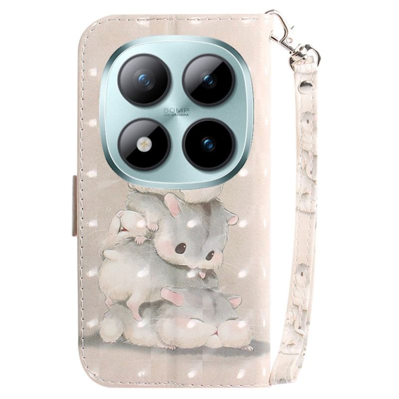 Housse Xiaomi Redmi Note 15 Pro 5G Hamsters à Lanière