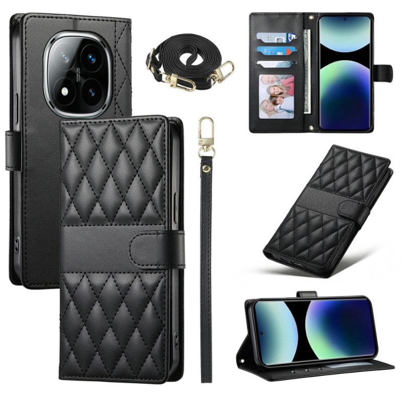 Housse Xiaomi Redmi Note 15 Pro 5G Matelassée avec Sangles