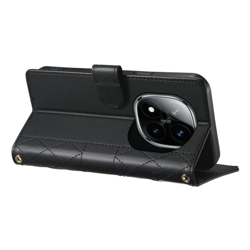 Housse Xiaomi Redmi Note 15 Pro 5G Matelassée avec Sangles