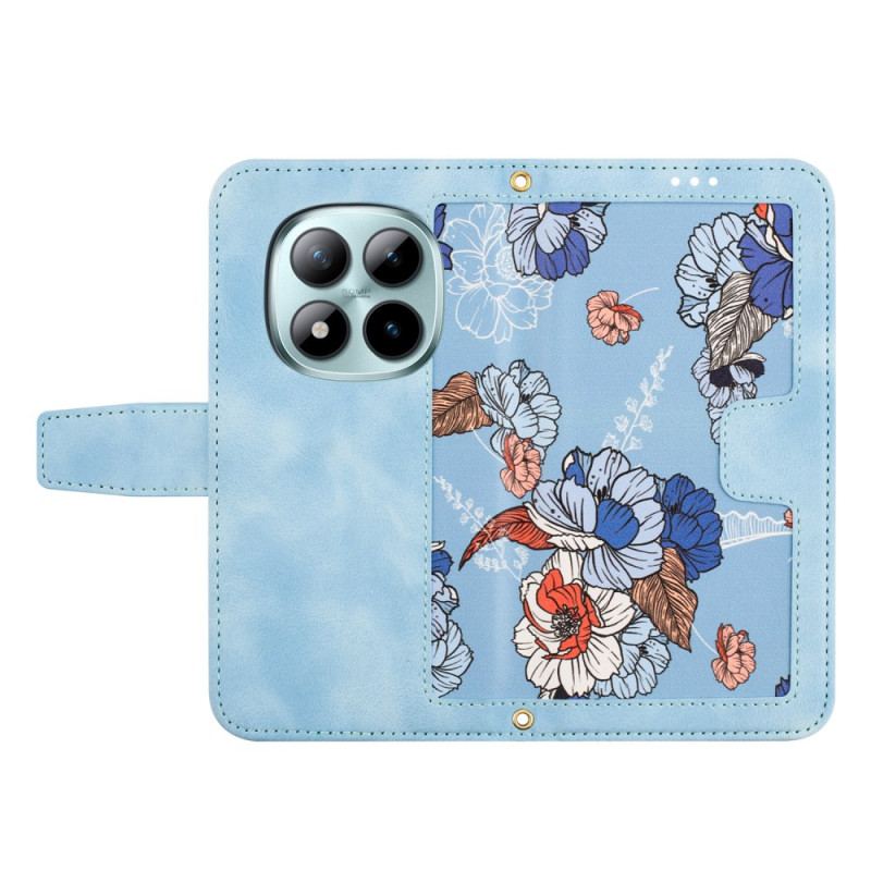 Housse Xiaomi Redmi Note 15 Pro 5G Motif Floral avec Lanière