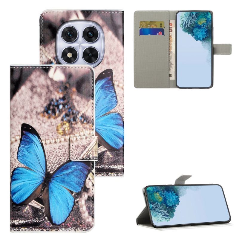 Housse Xiaomi Redmi Note 15 Pro 5G Papillon Bleu