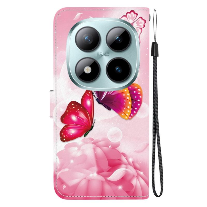 Housse Xiaomi Redmi Note 15 Pro 5G Papillons Roses