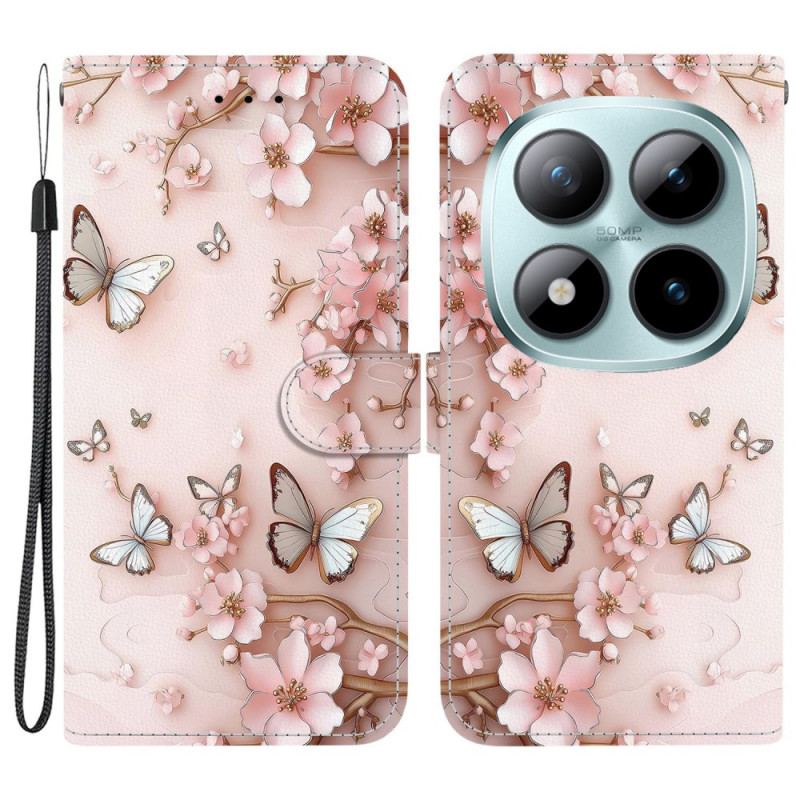 Housse Xiaomi Redmi Note 15 Pro 5G Papillons Roses