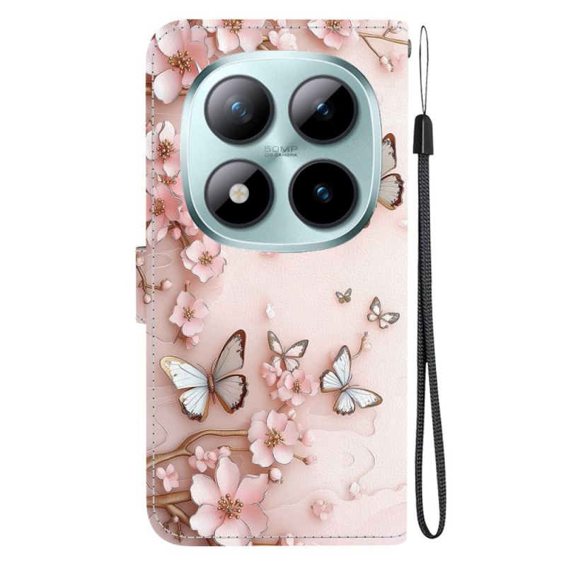 Housse Xiaomi Redmi Note 15 Pro 5G Papillons Roses