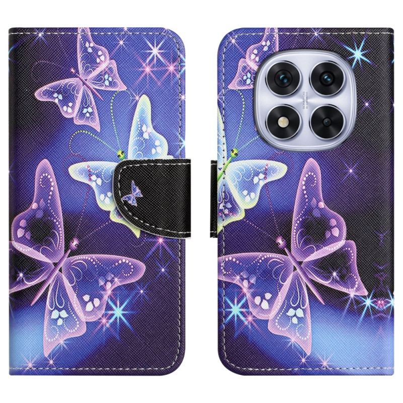 Housse Xiaomi Redmi Note 15 Pro 5G Papillons Scintillants