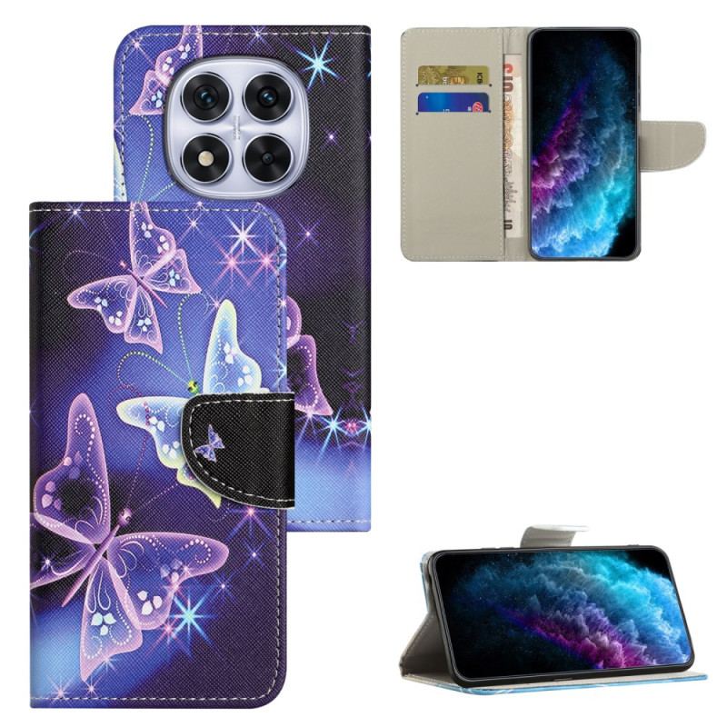 Housse Xiaomi Redmi Note 15 Pro 5G Papillons Scintillants