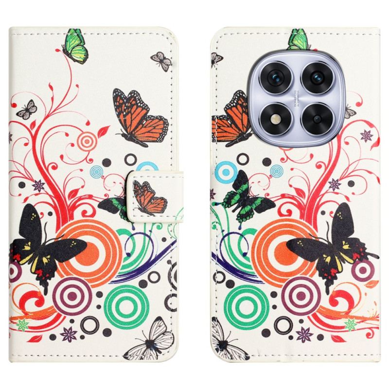 Housse Xiaomi Redmi Note 15 Pro 5G Papillons sur Fond Blanc