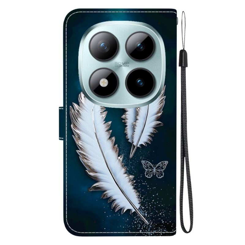 Housse Xiaomi Redmi Note 15 Pro 5G Plumes Blanches