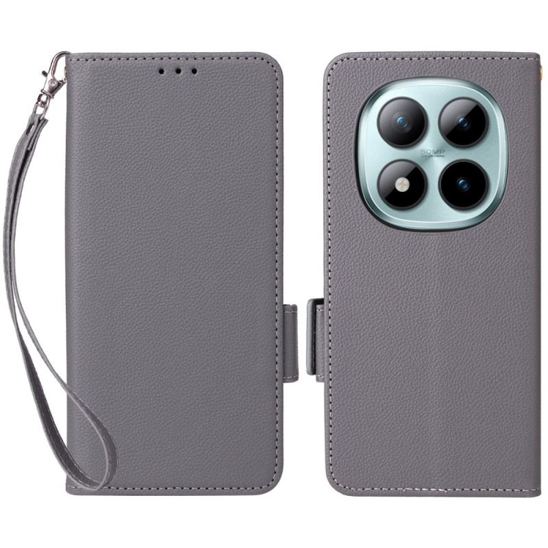 Housse Xiaomi Redmi Note 15 Pro 5G Simili Cuir à Lanière