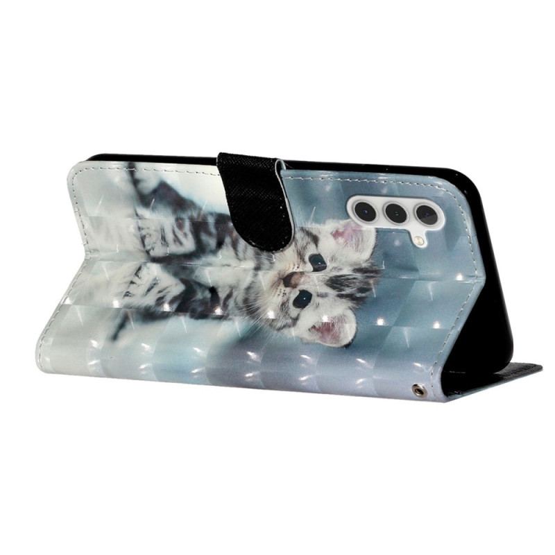 Housse Samsung Galaxy A14 5G / A14 Chaton à Lanière