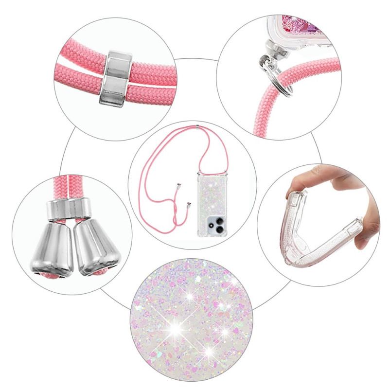 Coque à Cordon Xiaomi Redmi Note 14 4G Paillettes