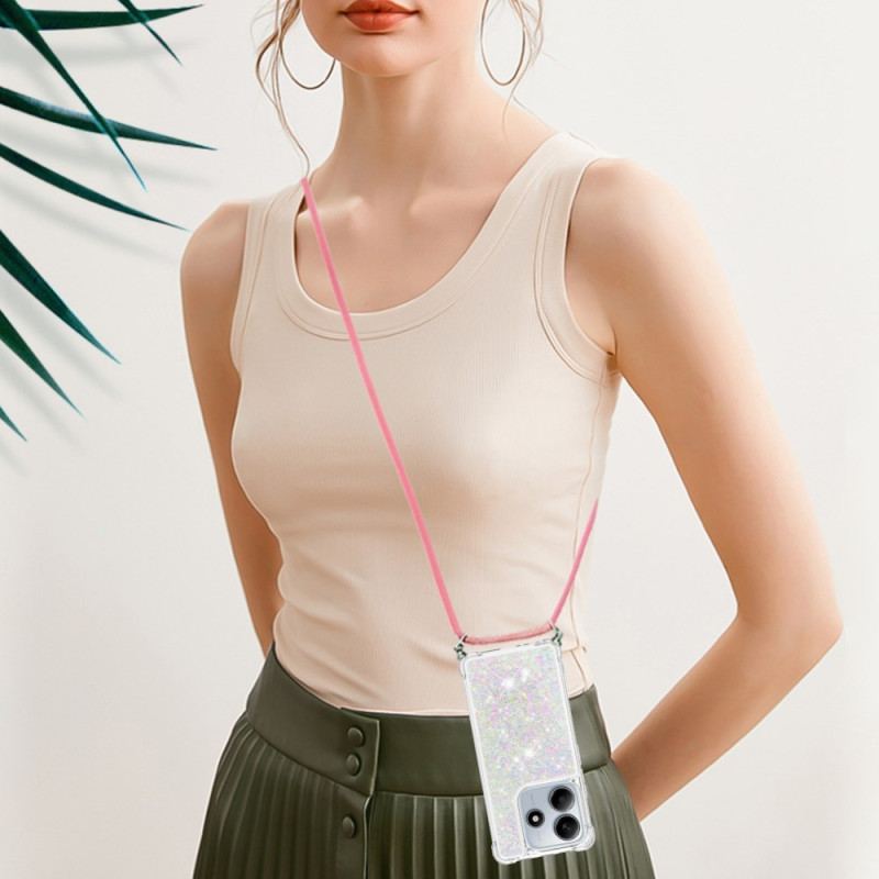 Coque à Cordon Xiaomi Redmi Note 14 4G Paillettes