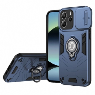 Coque Xiaomi Redmi Note 14 4G Protège-Caméra Coulissant et Support