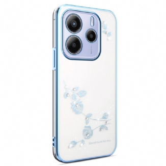 Coque Xiaomi Redmi Note 14 4G Strass et Fleurs