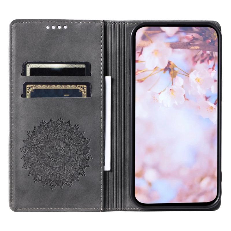 Flip Cover Xiaomi Redmi Note 14 4G Effet Daim Mandala
