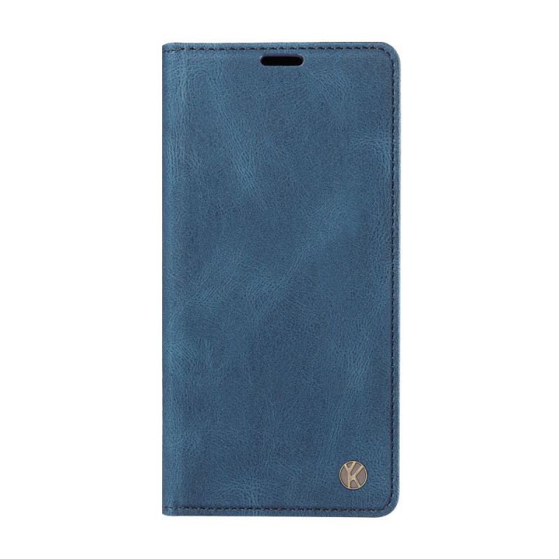 Flip Cover Xiaomi Redmi Note 14 4G Effet Daim Tanné YKATU