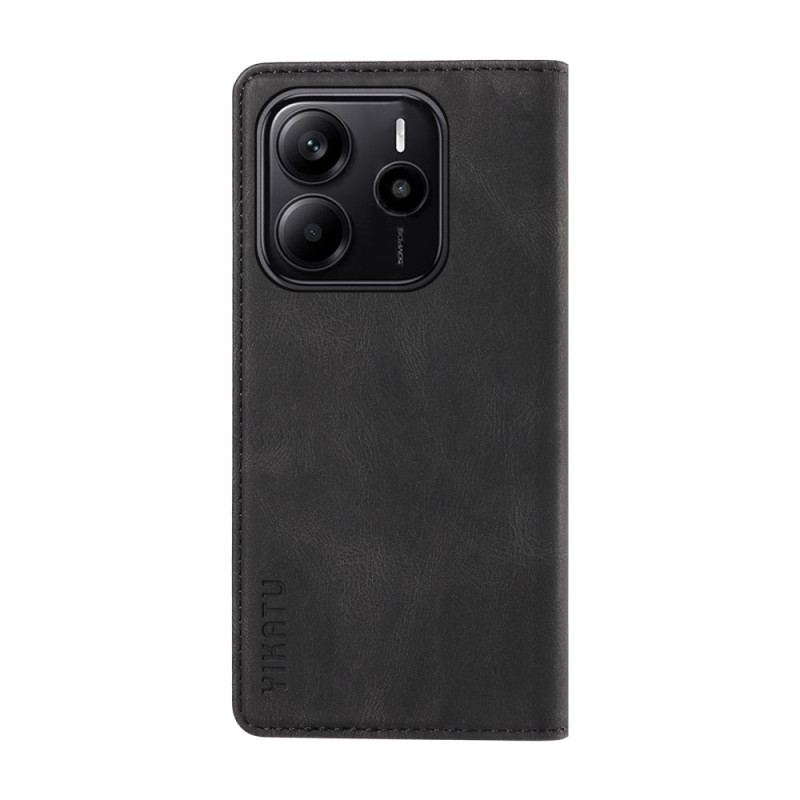 Flip Cover Xiaomi Redmi Note 14 4G Effet Daim Tanné YKATU